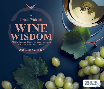 Drink with Me, Wine Wisdom – 2026 Desk Calendar