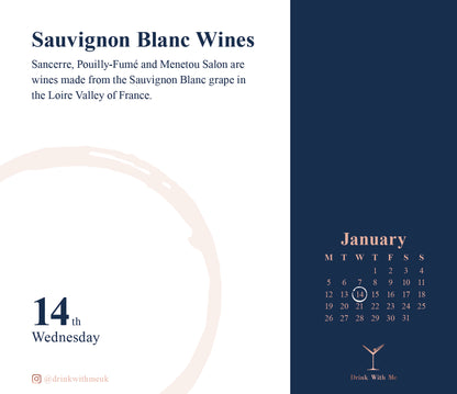 Drink with Me, Wine Wisdom – 2026 Desk Calendar