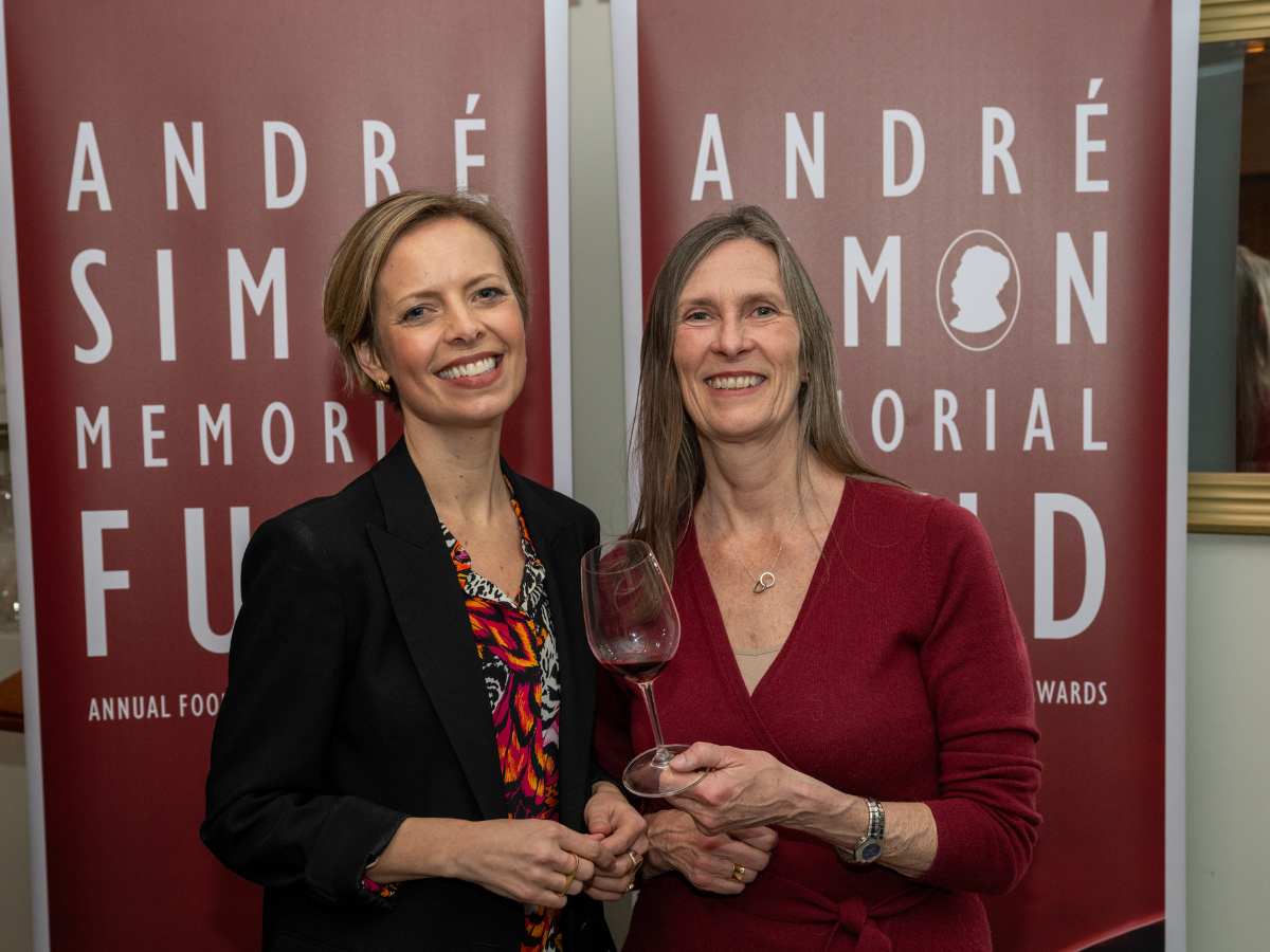 Jane Masters with Alice Lascelles at the Andre Simon Awards 