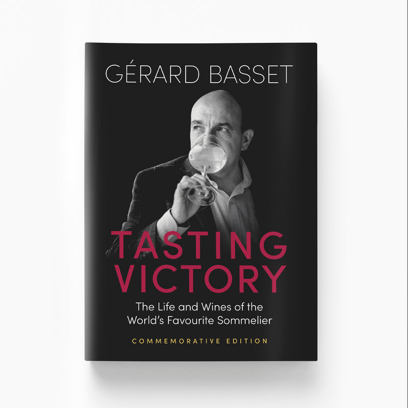 Book cover of 'Tasting Victory' by Gérard Basset on a white background
