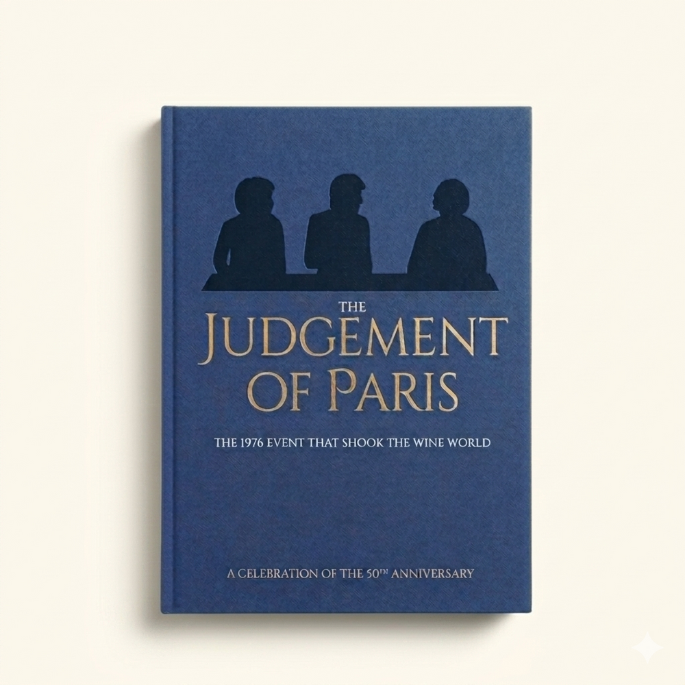 Book titled 'The Judgement of Paris' with silhouettes on a blue cover